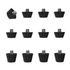 X-Type Orbit Nylon Studs - Black