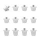 Nylon SG Studs - White