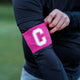 Pink Captain's Armband for Football Teams in Adult and Kids Sizes